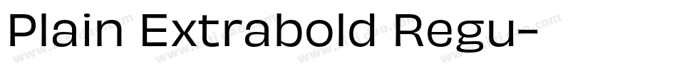 Plain Extrabold Regu字体转换